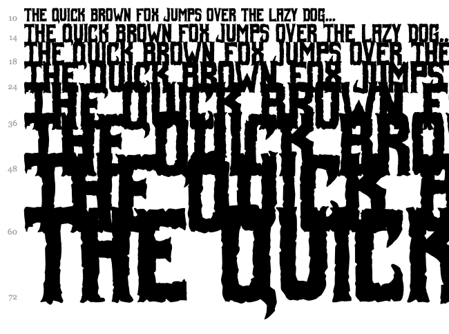 Foul Fiend font waterfall